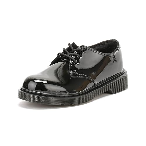 childrens black patent doc martens