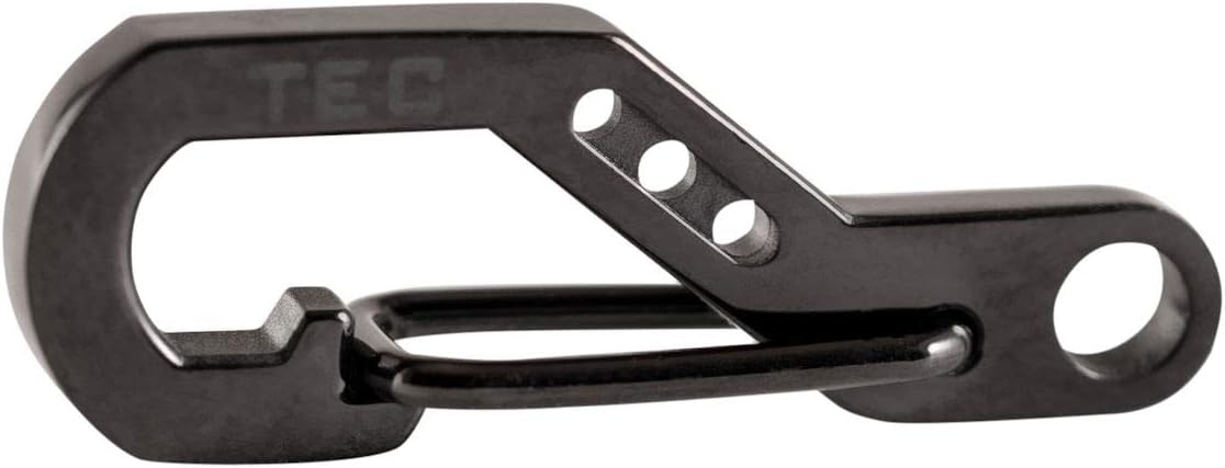 TEC Accessories Python Clip - Stainless Steel Keychain Carabiner with Gate Guard