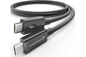 Fosmon [Intel Certified] Thunderbolt 4 Cable 3.3 ft, Support 8K Display, 40Gbps Data, USB-C USB-PD 3.0 100W Charging for USB4