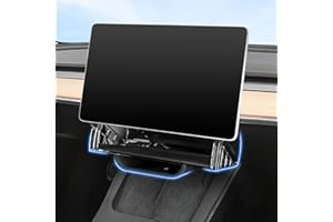 BarBaren Hideable Under Screen Storage for Tesla Model Y 2020-2024/Model 3 2023-2017, Center Console Organizer for Model Y/Model 3 (Not Fit Model Y Juniper 2025-2026/Model 3 Highland 2024-2025)