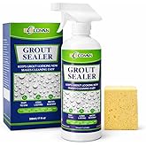 17.6 OZ Heavy Duty Pro Strength Grout Sealer Spray for Tile, Marble, Floors, Bathroom Showers and Countertops. Clear Protector Formula &ndash; Penetrating Sealant Offers Superior Waterproof Protection