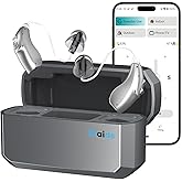 Blaids Neuro Rechargeable RIC + Programmable Hearing Aids for Seniors with Bluetooth Mobile App Hearing Test Audiogram & Noise Cancellation, Dual Mic & 32 DSP Channels | USA-Made Multi-Core Processor