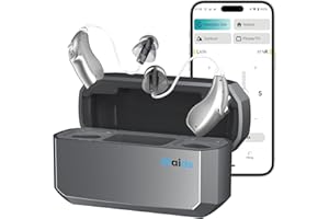 Blaids Neuro Rechargeable RIC + Programmable Hearing Aids for Seniors with Bluetooth Mobile App Hearing Test Audiogram & Noise Cancellation, Dual Mic & 32 DSP Channels | USA-Made Multi-Core Processor