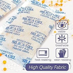 LotFancy Silica Gel Packets, 50 Gram 15 Packs