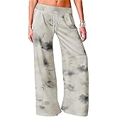 domirica Wide Leg Lounge Pants Women Plus Size Elegant Trousers Elastic Waist Pants Drawstring Business Casual Trousers