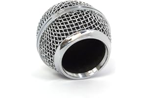 Performance Plus MB58-C Mic Wire Mesh Replacement Ball Grill for Shure SM58, Bright Chrome