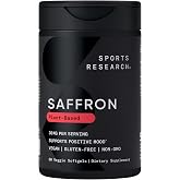 Sports Research&reg; Pure Saffron 30mg, 60 Count Plantgels&trade; | Mood &amp; Stress Support | Made w/Affron&reg; Saffron Extract &amp; w/ Coconut MCT Oil | Vegan, Non-GMO, Gluten Free &ndash; 60 Servings