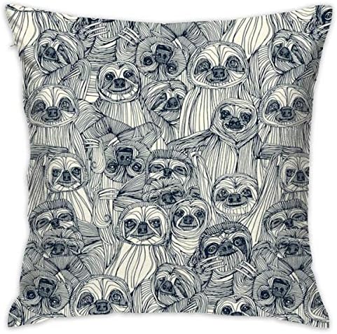 Opi 90iuop Just Sloths Indigo Pearl Throw Pillow Case Cushion Cover Car Sofa Home Decorative 18x18 Pillowcase