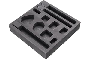 MECCANIXITY Gold Silver Graphite Ingot Mould Crucible for Casting Metal Aluminum Copper Brass Melting Refining, with 3pcs Gra