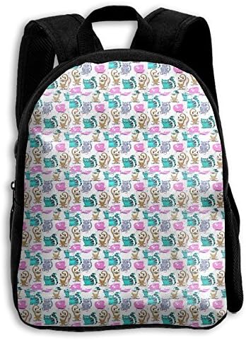 Girls Kitten Cats Breeds Popular Printing Toddler Pre School Backpack Bags Lightweight