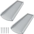 Ogutter Splash Blocks for Gutters Downspouts, 24" Downspout Extensions for Rain Water Drainage, Thickened Gutter Splash Guard with Fixing Piles(2 Pack, Gray)