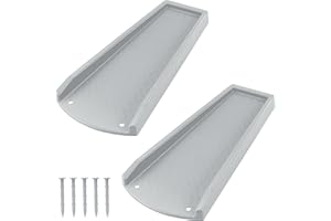 Ogutter Splash Blocks for Gutters Downspouts, 24" Downspout Extensions for Rain Water Drainage, Thickened Gutter Splash Guard with Fixing Piles(2 Pack, Gray)