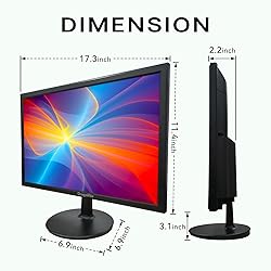 19 Inch PC Desktop Monitor 1440x900, Dual Built-in