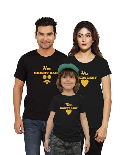 mom dad baby matching shirts