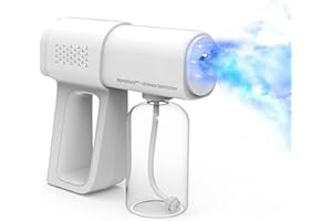 NORDMOND Professional Disinfectant Fogger Machine, Sanitizer Sprayer. Electrostatic ULV Atomizer & Cordless Handheld Nano Steam Gun – Rechargeable Spray Gun with Blue Light for Touchless Sanitization