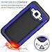 Tekcoo Core Prim Case, (TM) [Tmajor Series] [Blue/Black] Shock Absorbing Hybrid Rubber Plastic Impact Defender Rugged Hard Protective Case Cover Shell for Samsung Galaxy Core Prim/Prevail LTE