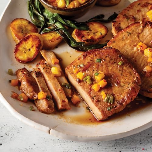 Omaha Steaks 4 (3 oz.) Polynesian Pork Chops Grocery