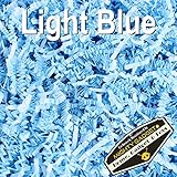 Mighty Gadget (R) 1/2 LB Light Blue Crinkle Cut Paper Shred Filler for Gift Wrapping & Basket Filling