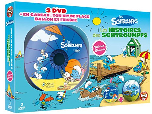 Les Schtroumpfs - Les histoires des Schtroumpfs - Coffret 3 DVD + Kit de plage (ballon et frisbee) - Édition Limitée