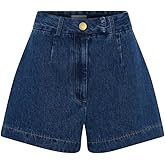 colarat Women's Denim 2 Piece Set Casual Business Sleeveless Jean Blazer Vest Tops and Shorts Outfit Tracksuits