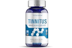 DQQI Tinnitus Relief for Ringing Ears Supplement - 120 Capsules (60-Day Supply) - Supports Hearing Loss & Ear Pain Relief - Reduces Ringing in The Ears & Tinnitus Symptoms