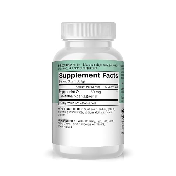 GOOD ‘N HEALTHY MINTY RELIEF PEPPERMINT OIL SOFTGELS, SUPPLEMENT FOR NATURAL DIGESTIVE COMFORT, 3 MONTH SUPPLY