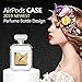 Lastma AirPods Case Perfume Bottle Case Silicone Soft Shockproof AirPods 2 Case Cover with Cute Fur Ball Keychain Strap Design for Girls and Women - Perfume Bottle