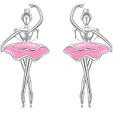 Ballet Earrings for Women 925 Sterling Silver Stud Earrings Jewelry Gifts for Ballerina Ballet Lover