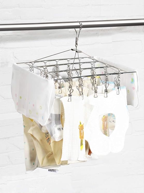 Stainless Steel Multiclamp Drying Rack Drying Socks Clothes Function