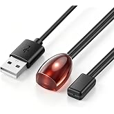 Herfair IR Extender Cable 11ft IR Repeater Kit for TV Set-top Box Remote | Infrared Remote Extender Cable, 49FT Control Range, Universal USB IR Blaster for DVD Player/STB/Amplifier/Receiver/More