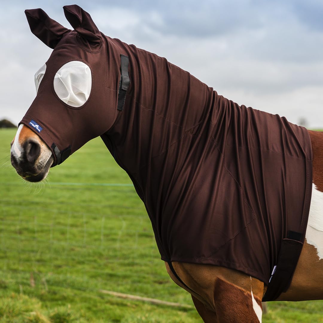 Sweet Itch Hood for Horse and Pony | Turn Out Hood | Reliable Protection | Premium Quality by Snuggy Hoods | Zip Version | 3 Colours, 8 Sizes