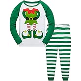 Popshion Toddler Boys Christmas Pajamas Cotton Long Sleeve Christmas PJs Holiday Xmas Jammies