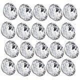 BQLZR 20mm Dia Clear Crystal Diamante Round Buttons Tufting Sofa Upholstery Headboard Pack of 20