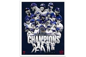 GUSHPOSTE 2023 Texas Baseball Sports Rangers World Series Championship Poster Canvas Wall Art Baseball Fan's Home Collection Decoration Gift (Canvas roll 16x20 IN)