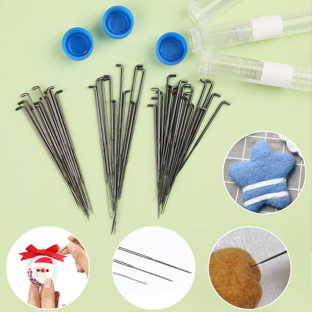 QMNNMA Felting Needles, Complete Needle Felting Tools, Wool Needle Felting Supplies with 36/38/40 Gauge Felt Needles for Beginners and Professionals