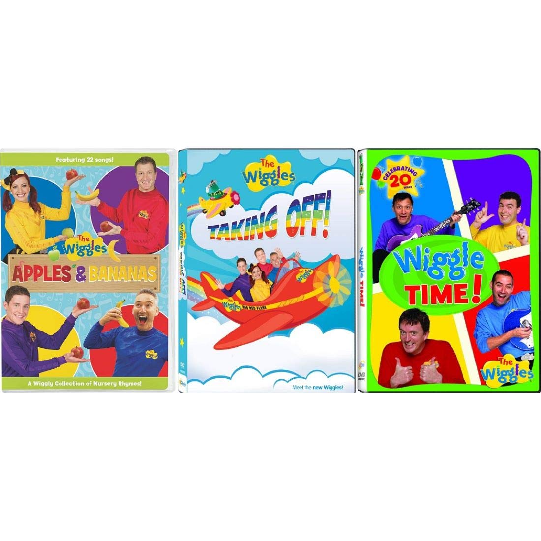 The Wiggles (3 Pack DVD Collection) Apples and Bananas / Taking Off / Wiggletime