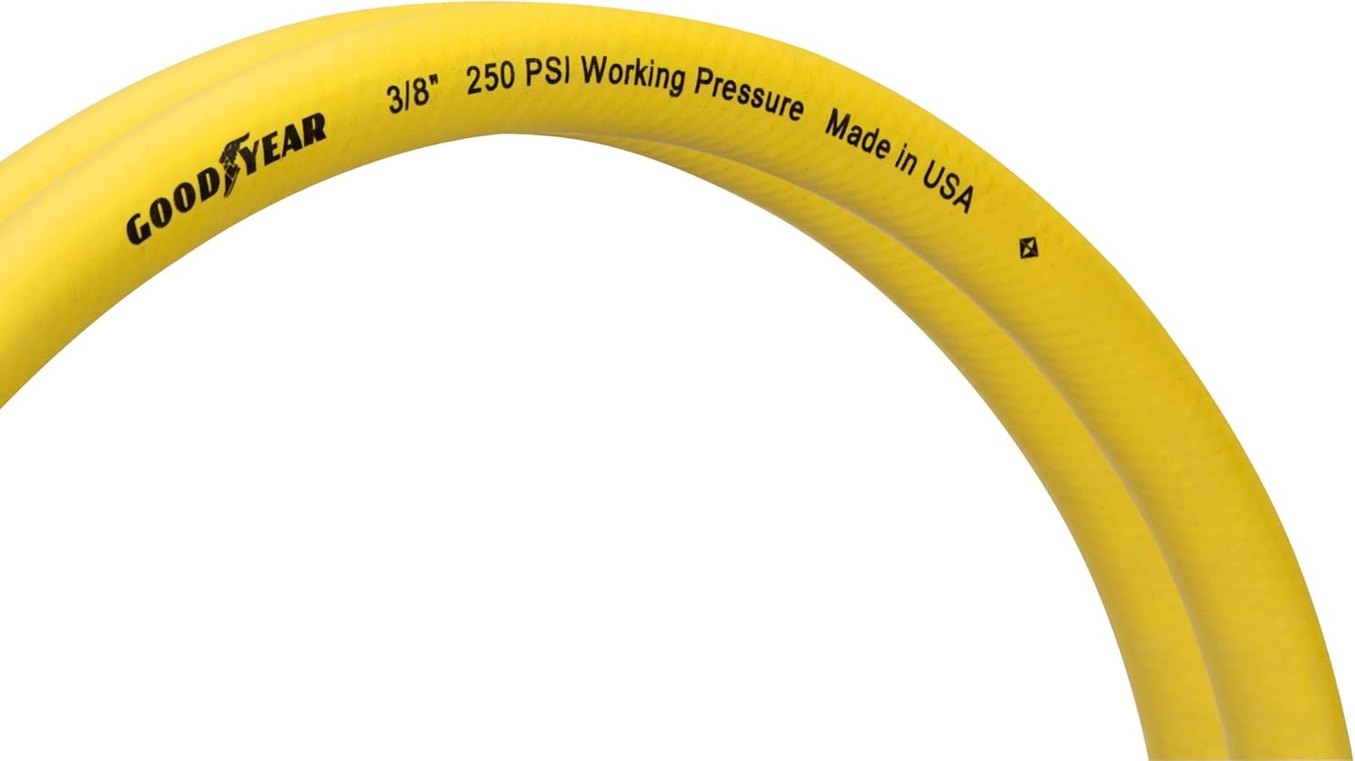 Goodyear 3' x 3/8" Rubber Whip Hose Yellow 250 Psi: Home Improvement