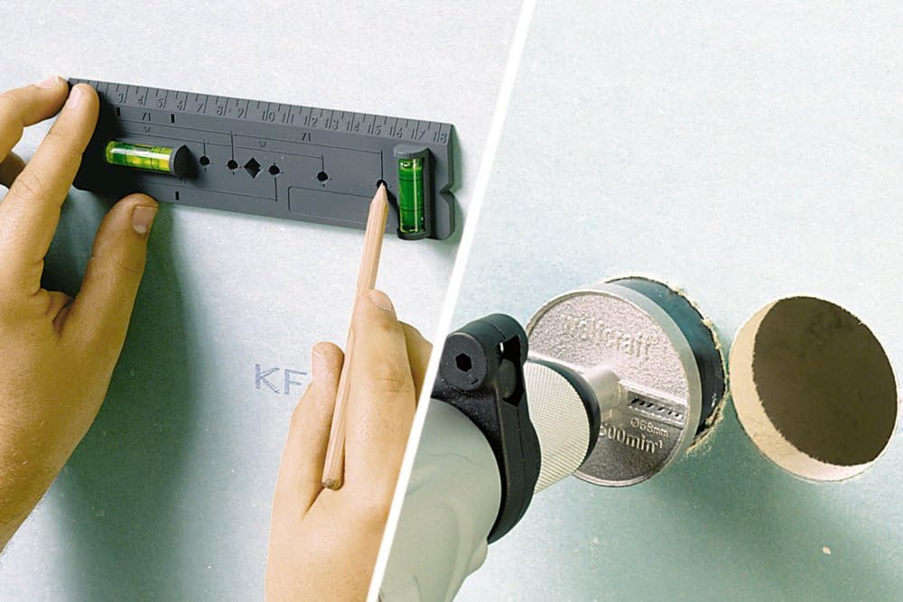 wolfcraft "Universal" Hole Saw Set, 3 Pcs. I 5982000 I For diameter 68 mm drilled holes in concrete, brick walls, stone, wood - Image 3