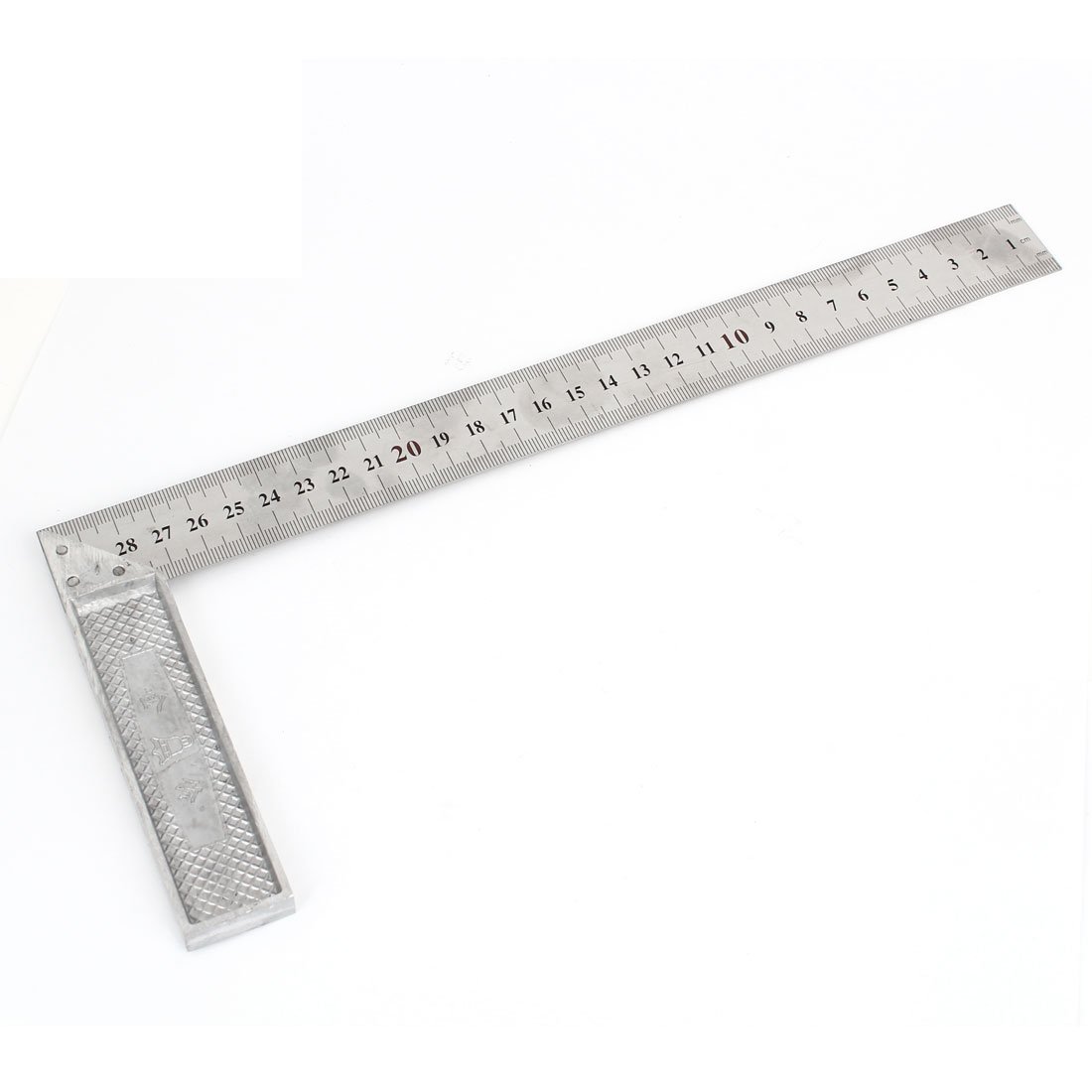 uxcell Metal 90 Degree Angle Metric 30cm Scale Marks Try Square Ruler