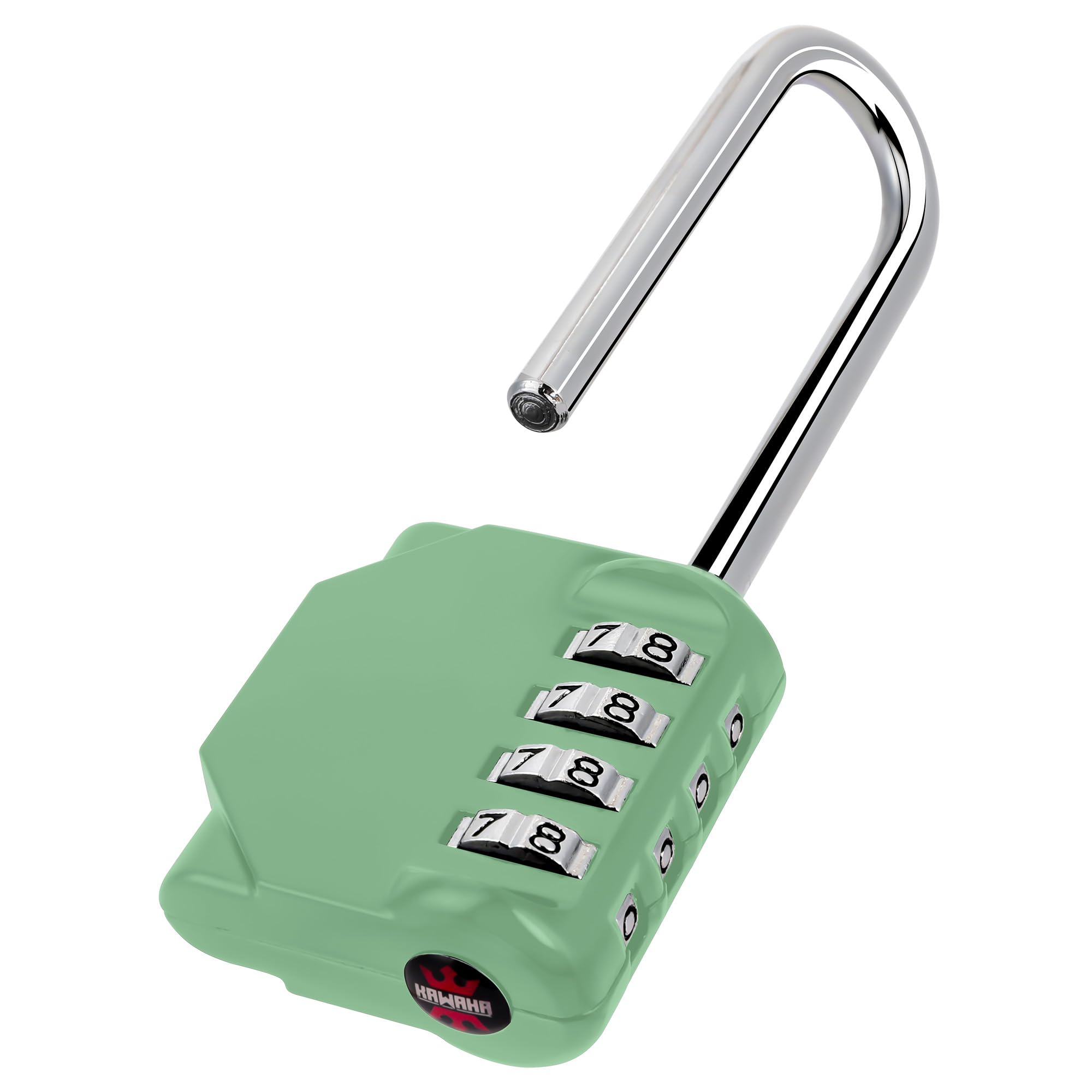 KAWAHA CL21KG Combination Lock, 2.6" Long Shackle 4 Digit Combination Lock, Your Own Combination for Gym, Locker, School, Gates, Doors, Toolbox, Hasps and Storage