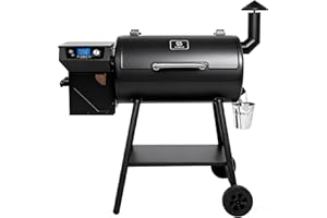 Z GRILLS ZPG-550B2 Wood Pellet Grill & Smoker with PID 2.1 Controller, 553 sq in Cooking Area, Meat Probe, Hopper Cleanout, 8 in 1 BBQ Grill Outdoor Auto Temperature Control, Black