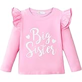 Tkria Big Sister Shirt for Toddler Baby Girl Outfits Promoted to Big Sis Announcement T-Shirt Toddler Girls Gifts