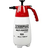 Chapin 1002 Handheld Pump Sprayer, 48oz, Multi‑Purpose, Lawn & Garden, Translucent Poly Tank, Wide‑Mouth Opening, Adjustable 