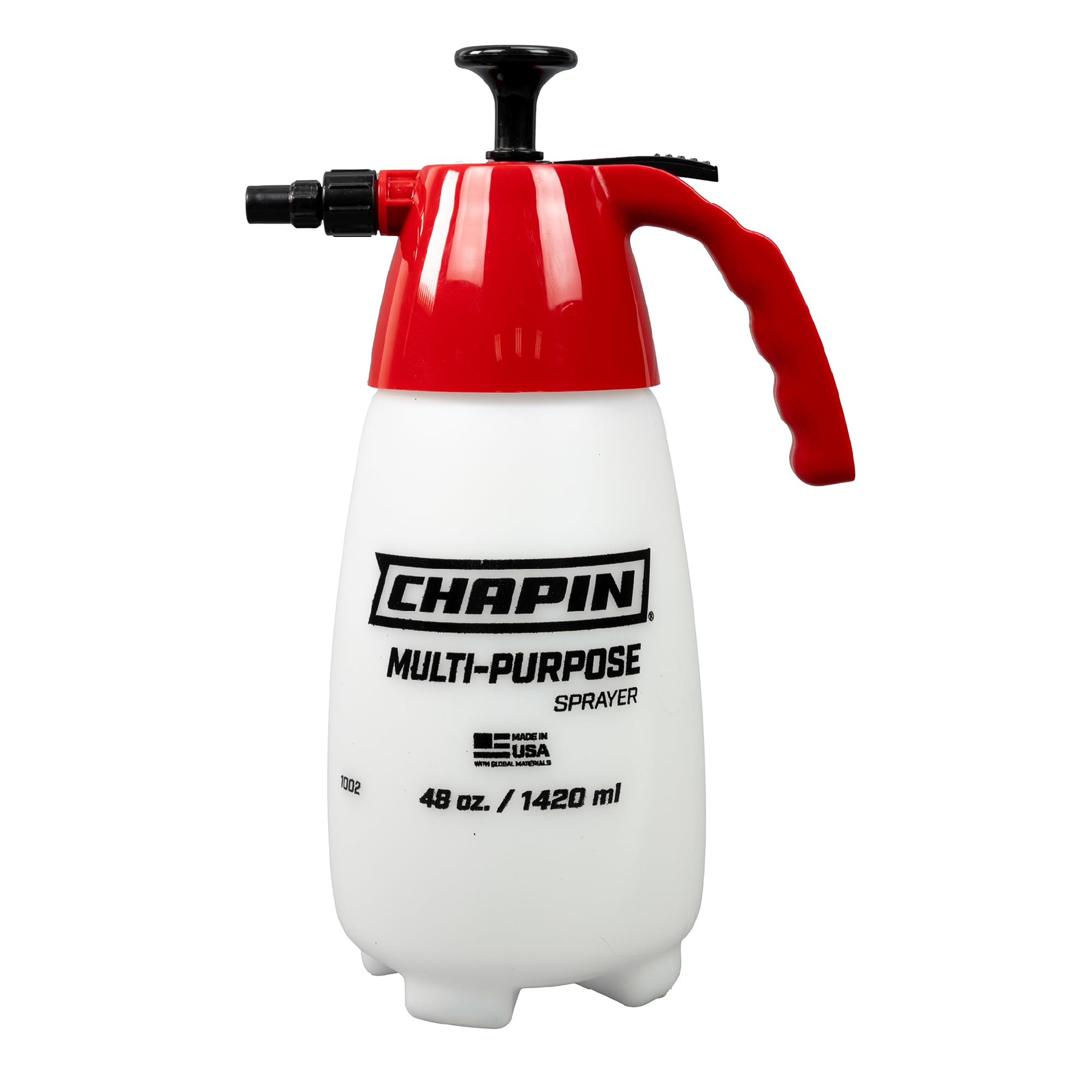 Chapin 1002 48-Oz Made in USA Heavy-Duty Multi-Purpose Sprayer, for Spraying Plants, Flowers, Weeds and Cleaning, Red/White