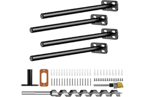 CRAFTERSPIRIT 4pcs Wall Shelf Brackets Heavy Duty Floating Shelf Bracket Hidden,Invisible Black Shelving Brackets Decorative Floating Shelf Hardware Heavy Duty,Metal Shelf Support Bracket(8"-4pcs)