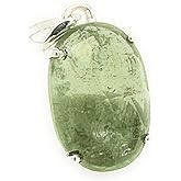 Natural Green Kyanite 925 Solid Sterling Silver Pendant 22mm