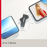 SanDisk 256GB iXpand Flash Drive Luxe with Lightning and USB-C view 3