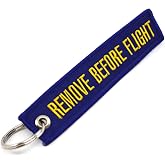 Rotary13B1 - Remove Before Flight Keychain - Blue/Yellow