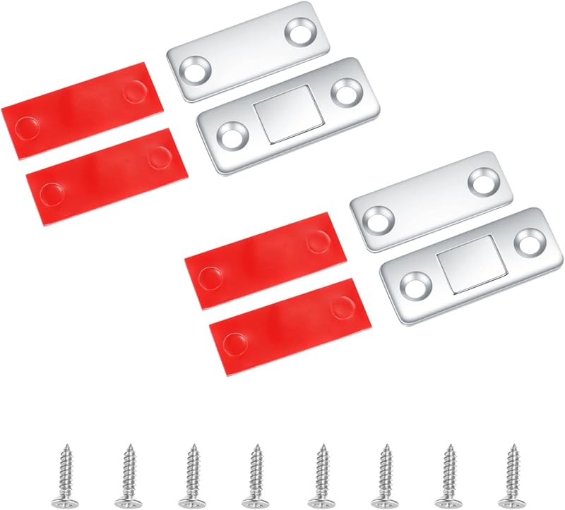 Yibaijia Cabinet Door Magnetic Catch Set 2 Packs Self Adhesive Ultra Thin