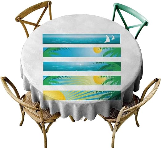 Amazon Com Wendell Joshua Blue Tablecloth 36 Inch Beach Banner